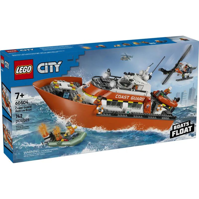 Lego City - Le bateau de sauvetage et l'hélicoptère des garde-côtes - 742 pièces 7A+