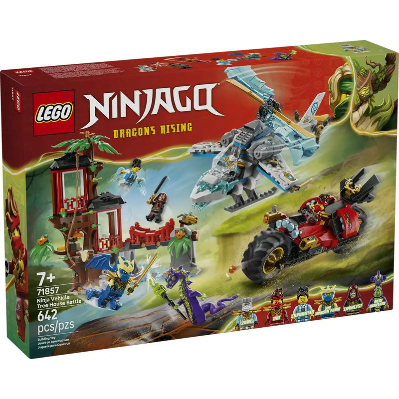 Lego NINJAGO - La cabane et les véhicules des Ninjas - 642 pièces 7A+