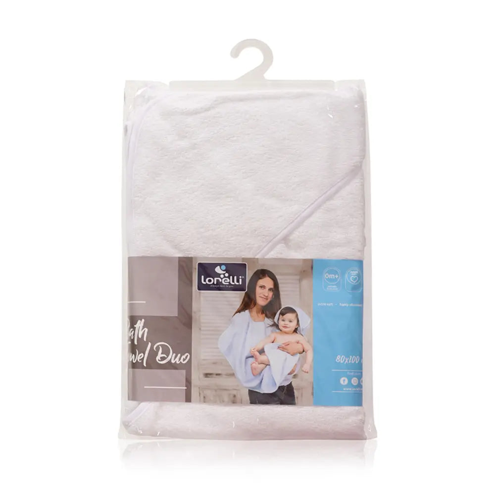 Lorelli Serviette de Bain à Capuche Duo 80x100 cm - Blanc
