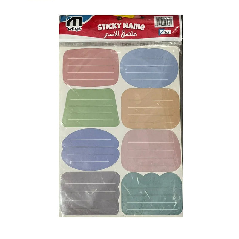 M.School Étiquettes Adhésives 6x4,5 cm-  64 Unités