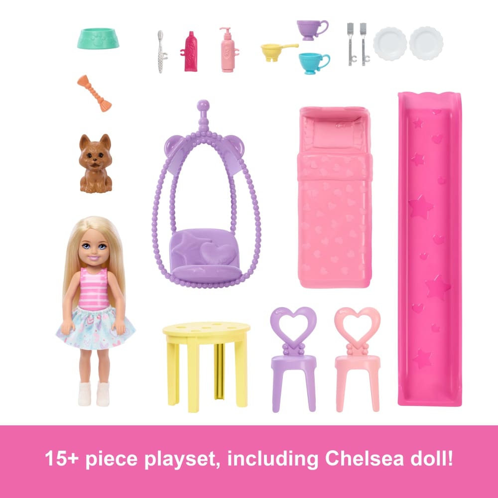 Mattel Barbie Club Chelsea Maison Transformable avec Accessoires – 3A+