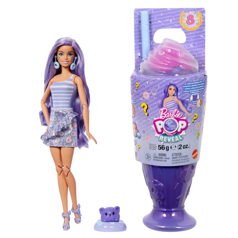 Mattel Barbie Pop Reveal Sweet Treats Series Mauve Donut Delight – Age 3+