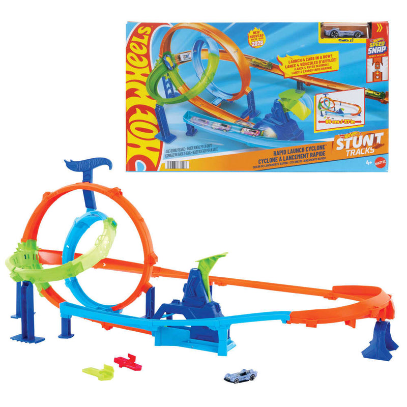 Mattel Hot Wheels Cyclone Loop Track with Car – Age 4+