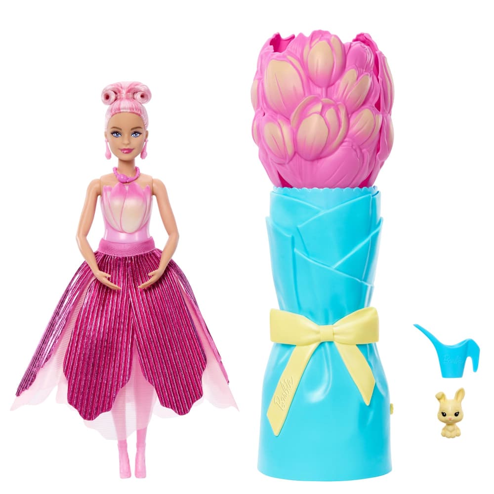 Mattel Barbie Petal Pop Poupée Parfumée Tulipe Rose – 3A+