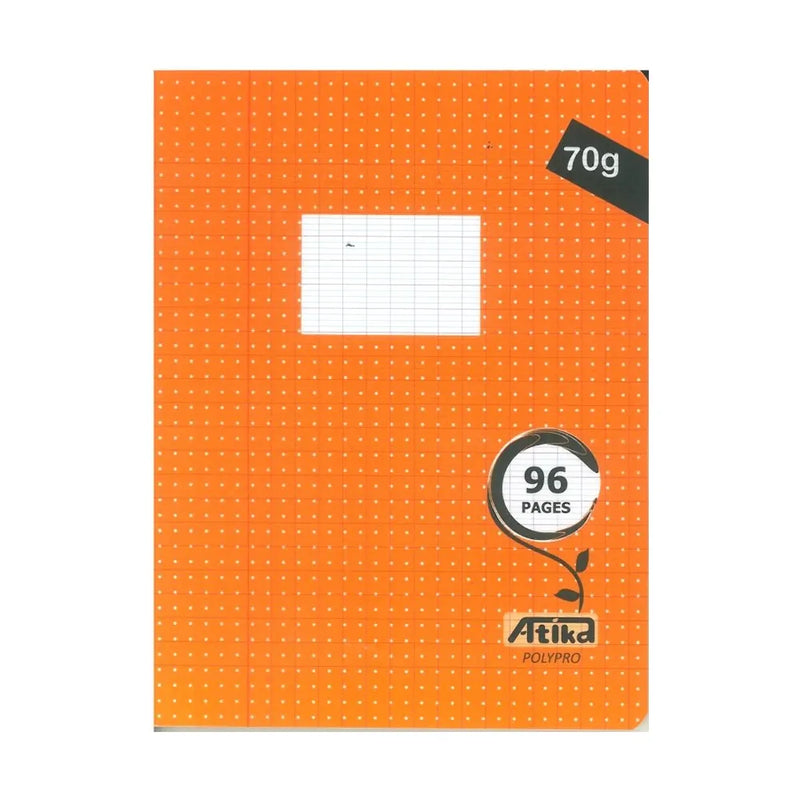 Atika Cahier Piqure Petit Format 96 Pages Seyès 70g - Orange