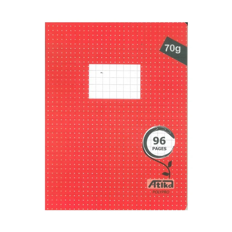 Atika Cahier Piqure Petit Format 96 Pages Seyès 70g - Rouge