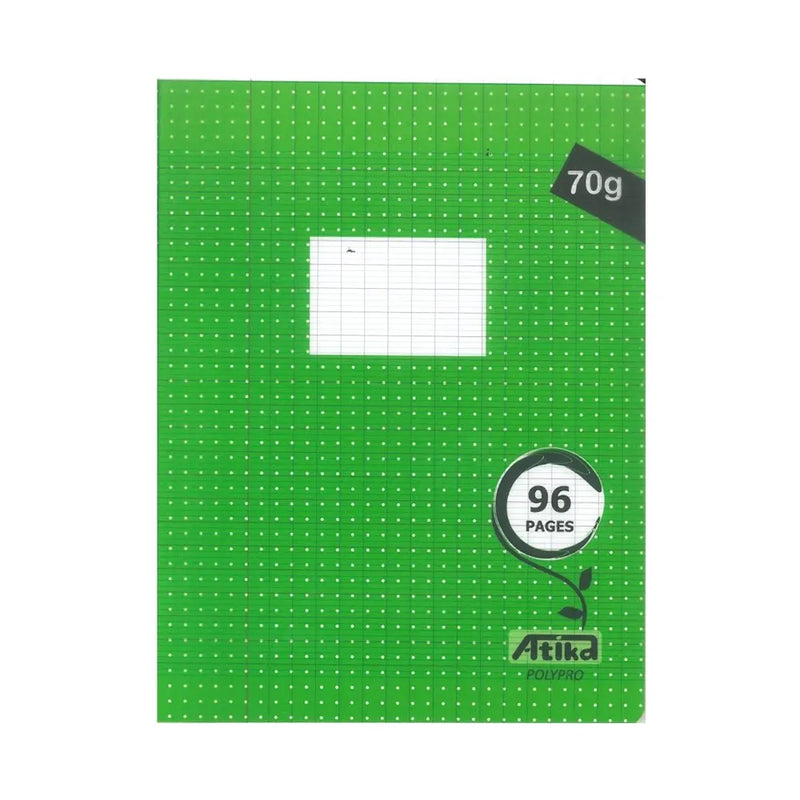 Atika Cahier Piqure Petit Format 96 Pages Seyès 70g - Vert