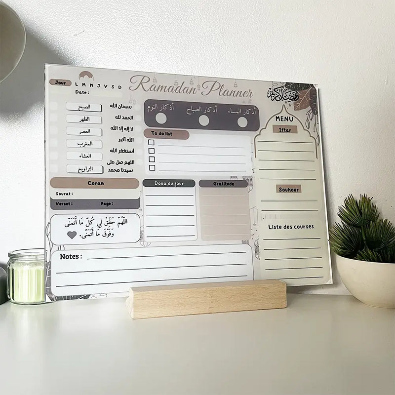 O Rayon Des Kids Ramadan Planner Suivi Spirituel & Menu du Jour