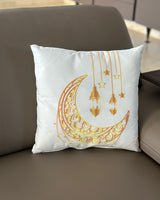Wlidaty Home Coussin de Décoration - Lune هلال - Doré