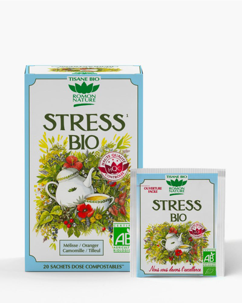 Té de hierbas orgánico Romon Nature para el estrés - 20 bolsitas