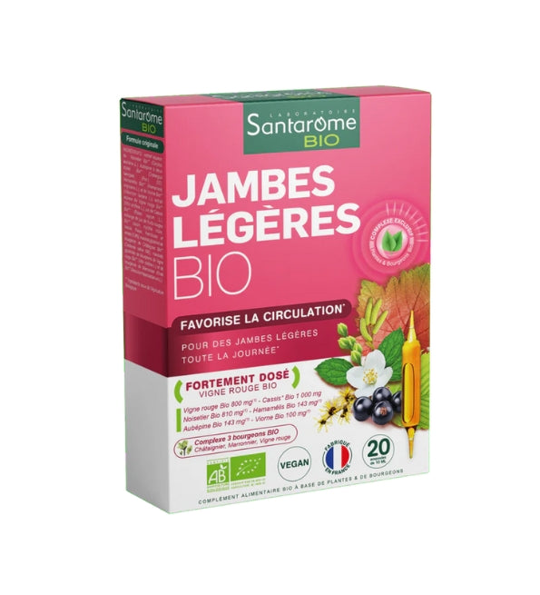Santarome Jambes Légères Bio – 20 ampoules