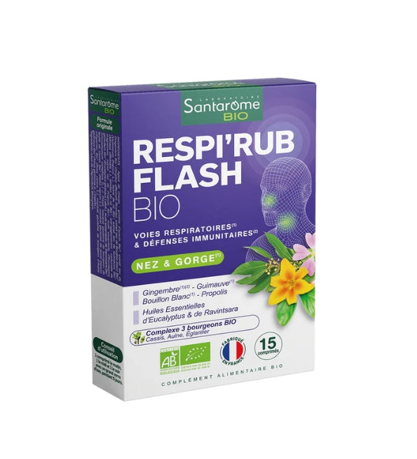 Santarome Respi'Rub Flash – 15 comprimés