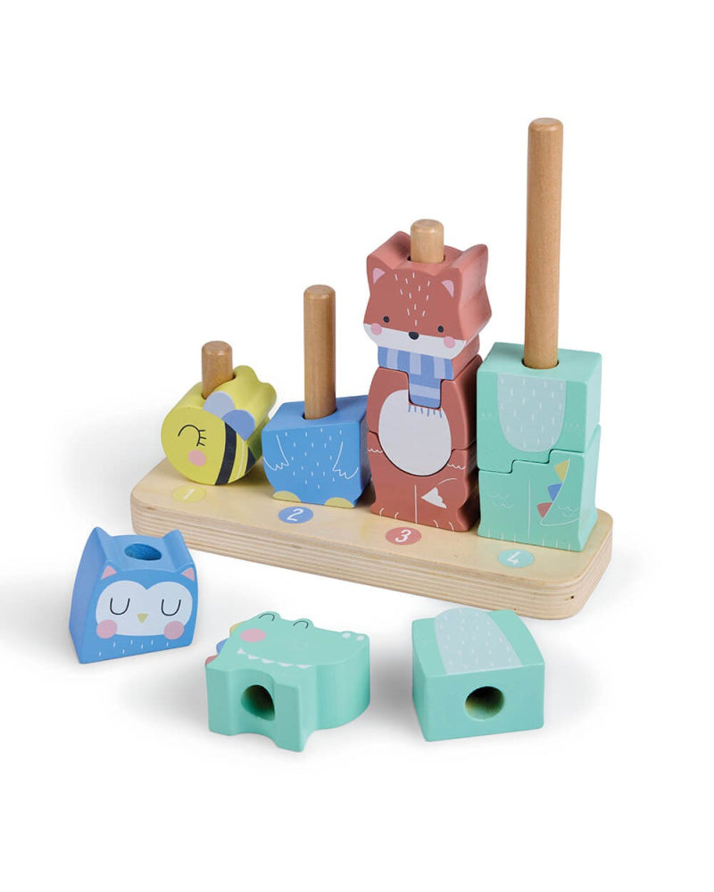 Eurekakids - Juego de Apilar de Madera 12M+