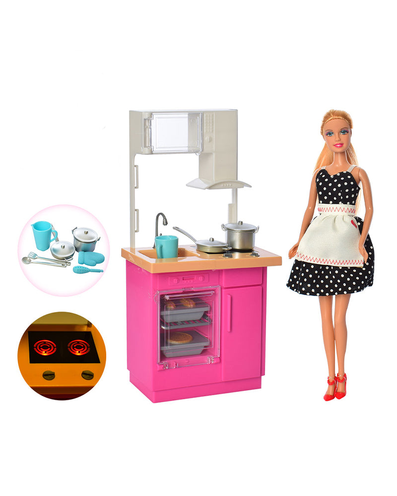 Defa Lucy Poupée avec Accessoires de Cuisine 3A+