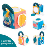 Ludi Cube en Tissu avec Feuille Sensorielle