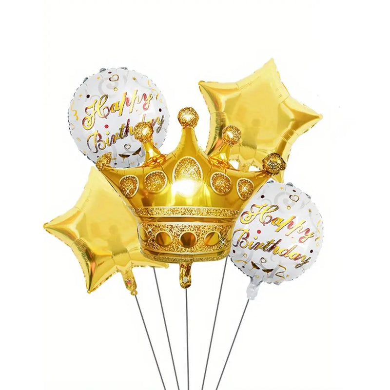 5-Piece Helium Balloon Pack for Birthday