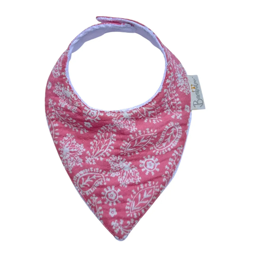 Bambidou Bavoir Bandana - Gaze Rose