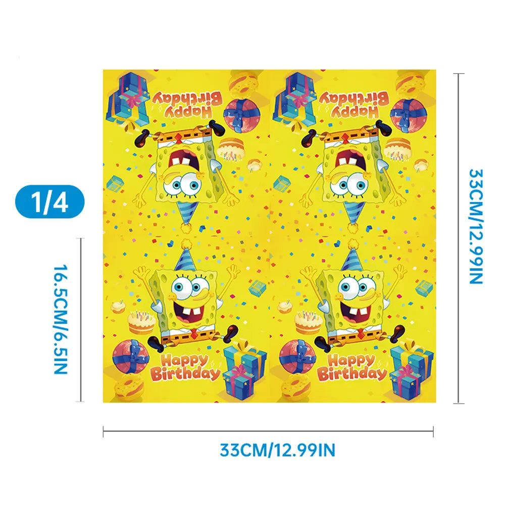 Pack de Cumpleaños 51 Piezas - Bob Esponja Amarillo