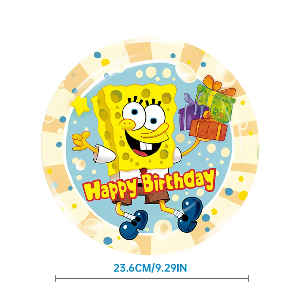Pack de Cumpleaños 51 Piezas - Bob Esponja Amarillo
