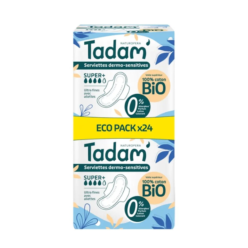 Tadam’ Serviettes Dermo Sensitifs Ultra Super - 24 Unités