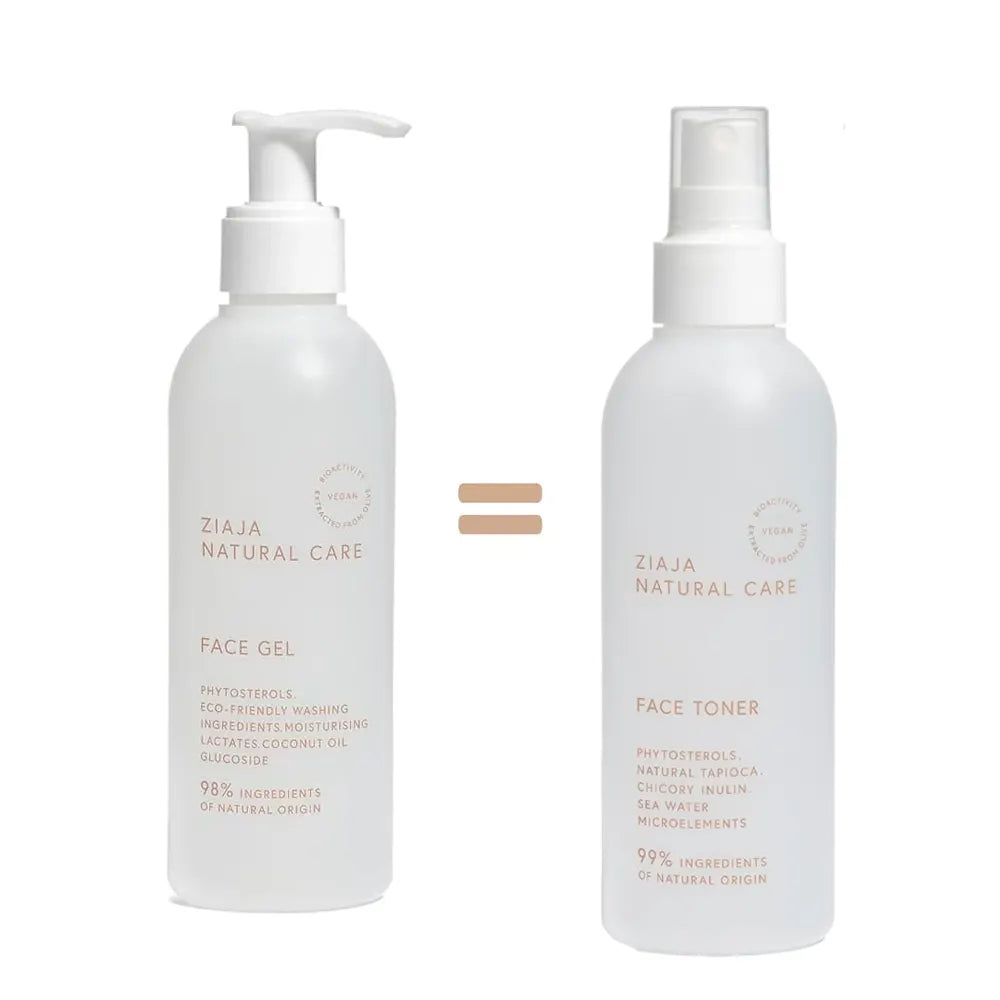 Ziaja natural care duo pack " Gel nettoyant 190ml+Toner 200ml"