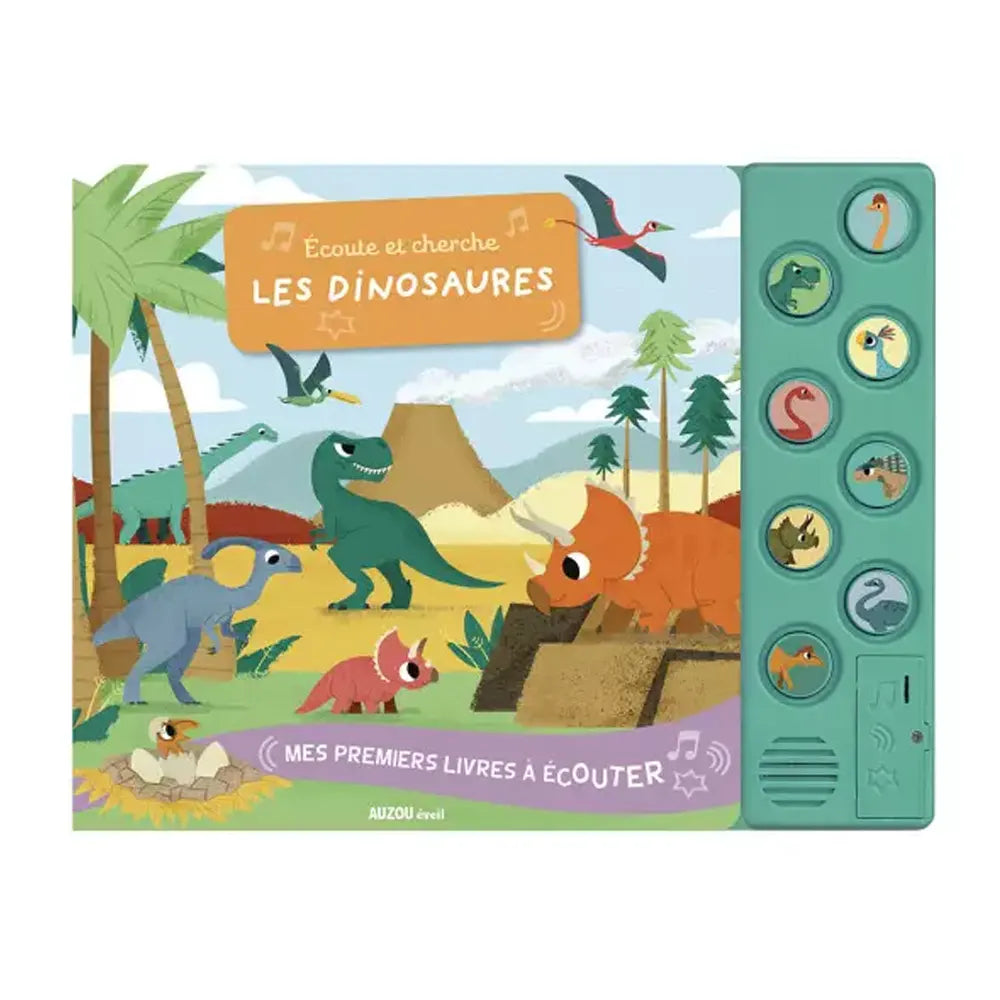 Auzou Mes Premiers Livres à Écouter - Écoute et Cherche les Dinosaures