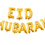 Bannière Eid Mubarak en Aluminium 10 pièces – Doré