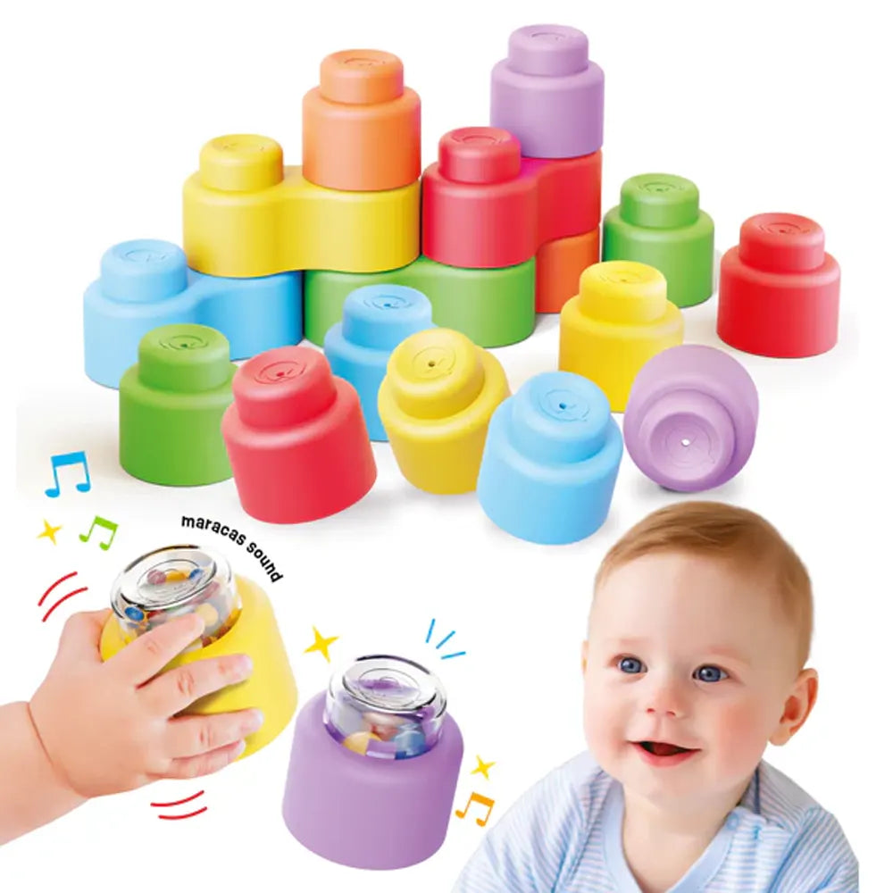 Quercetti Leggo Soft Happy Sound avec Hochets Sonores 18 Pièces - 6M+