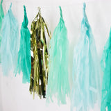 Guirlande Pompons Bleu – 200 cm