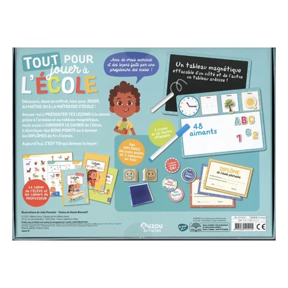 Auzou Tout pour Jouer à l'École - Coffret Interactif