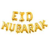 Bannière Eid Mubarak en Aluminium 10 pièces – Doré