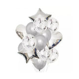 Pack 9 Ballons Pour Fête - Argenté