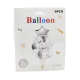 Pack 9 Ballons Pour Fête - Argenté