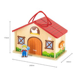 Viga Toys Ferme en Bois avec Animaux et Accessoires – 2A+
