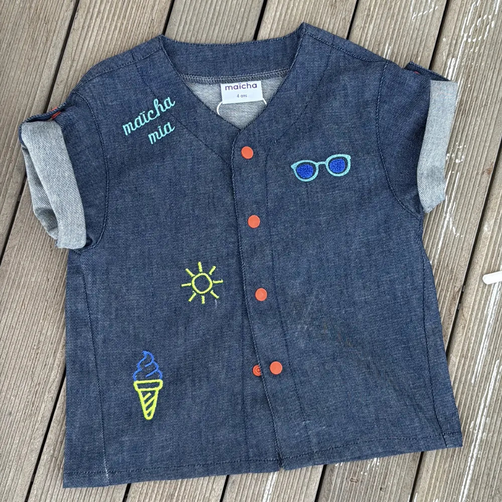 Maïcha Ensemble unisexe Tutto Bene Chemise et Short - 2 pièces