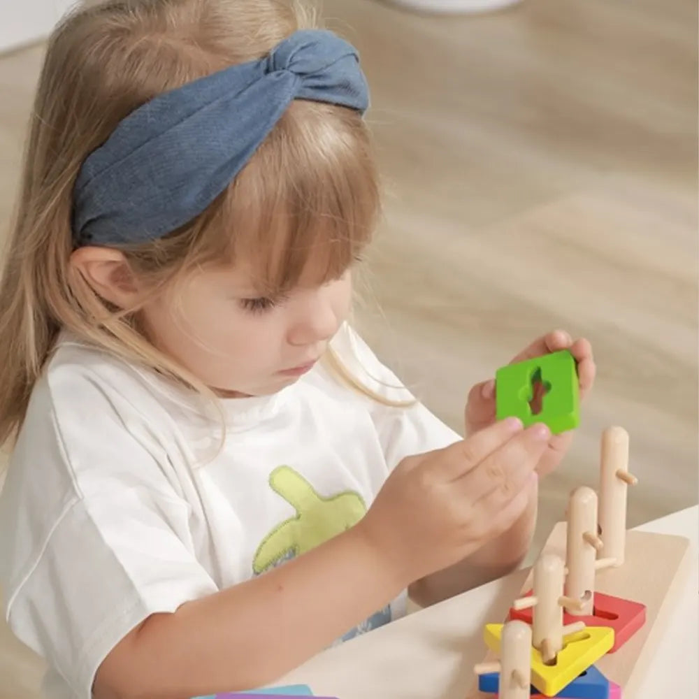 Viga Toys Maze Puzzle en Bois Formes Géométriques – 18M+