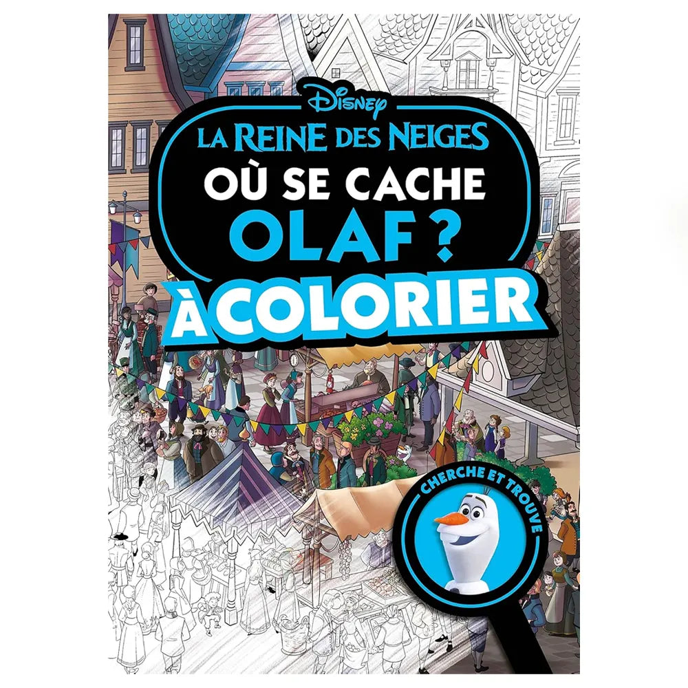 LA REINE DES NEIGES - Où se cache Olaf ? à colorier