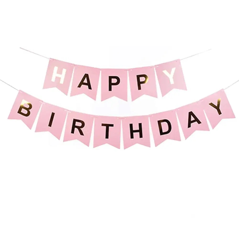 Bannière Happy Birthday - Rose Gold