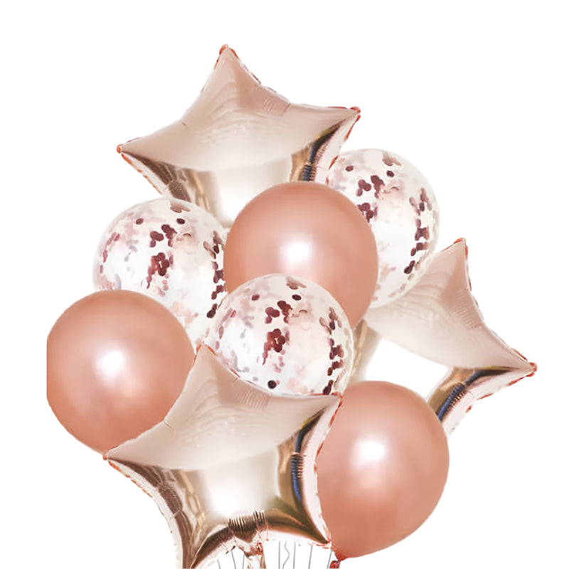 Pack 9 Ballons Pour Fête - Bronze