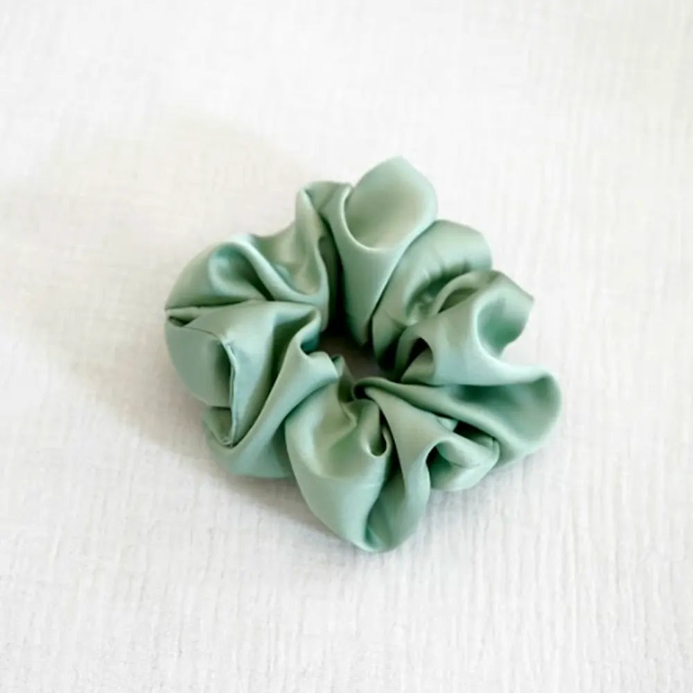 Bambidou Chouchou en Soie - Vert Eau