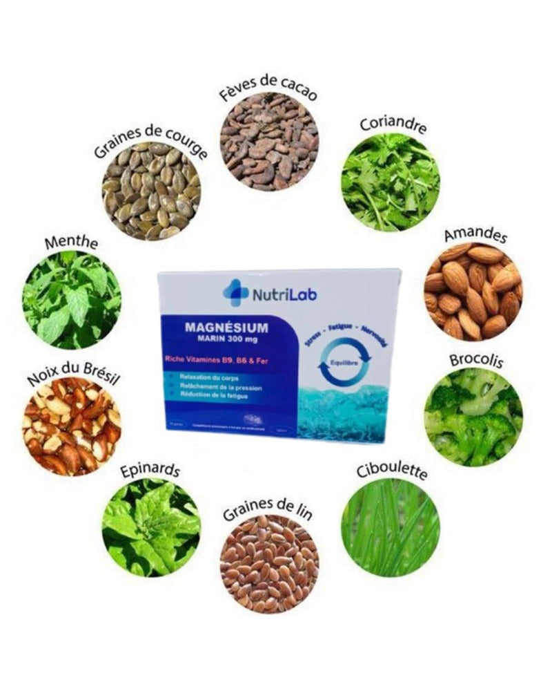 Nutrilab Magnesium Marin - 30 Gélules