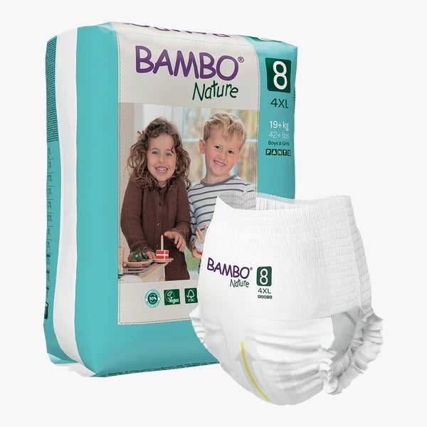 Culottes d'apprentissage Bambo Nature Taille 8 (19kg+) 16 Unités