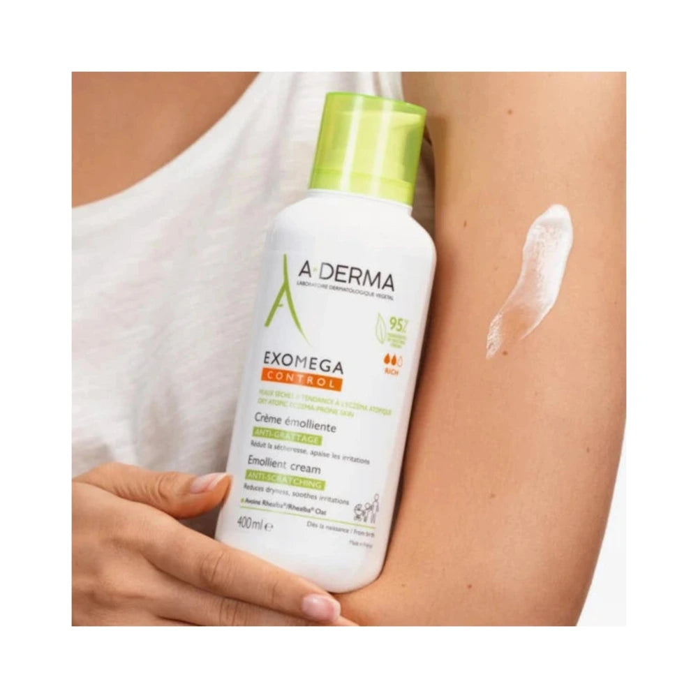 A-Derma Exomega Control Crème émolliente 200 ml – adaptée aux bébés, enfants et adultes