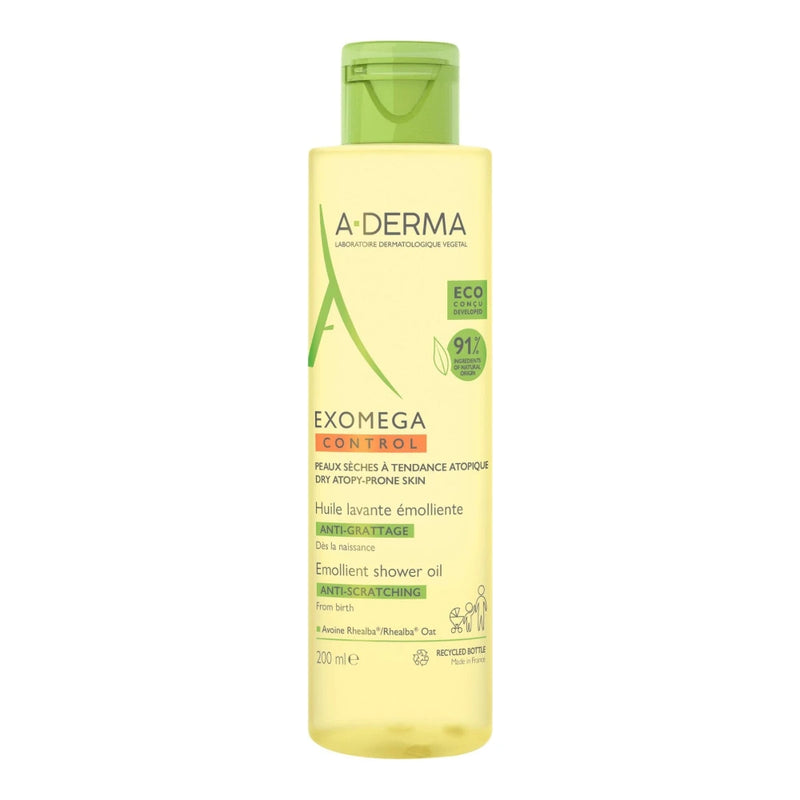 A-Derma Exomega Control Huile Lavante Émolliente Anti-Grattage 200 ml