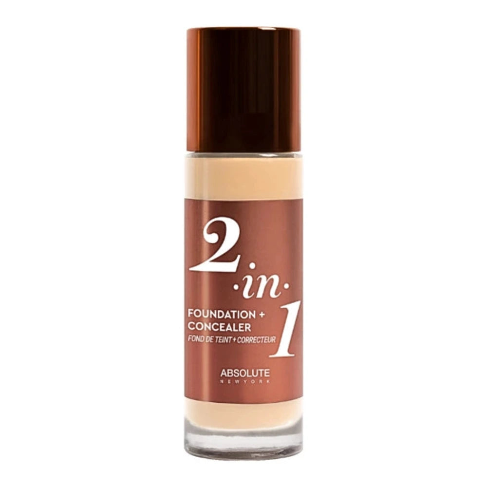 Flacon de fond de teint et correcteur 2en1 Absolute New York teinte Cool Porcelain 35 ml