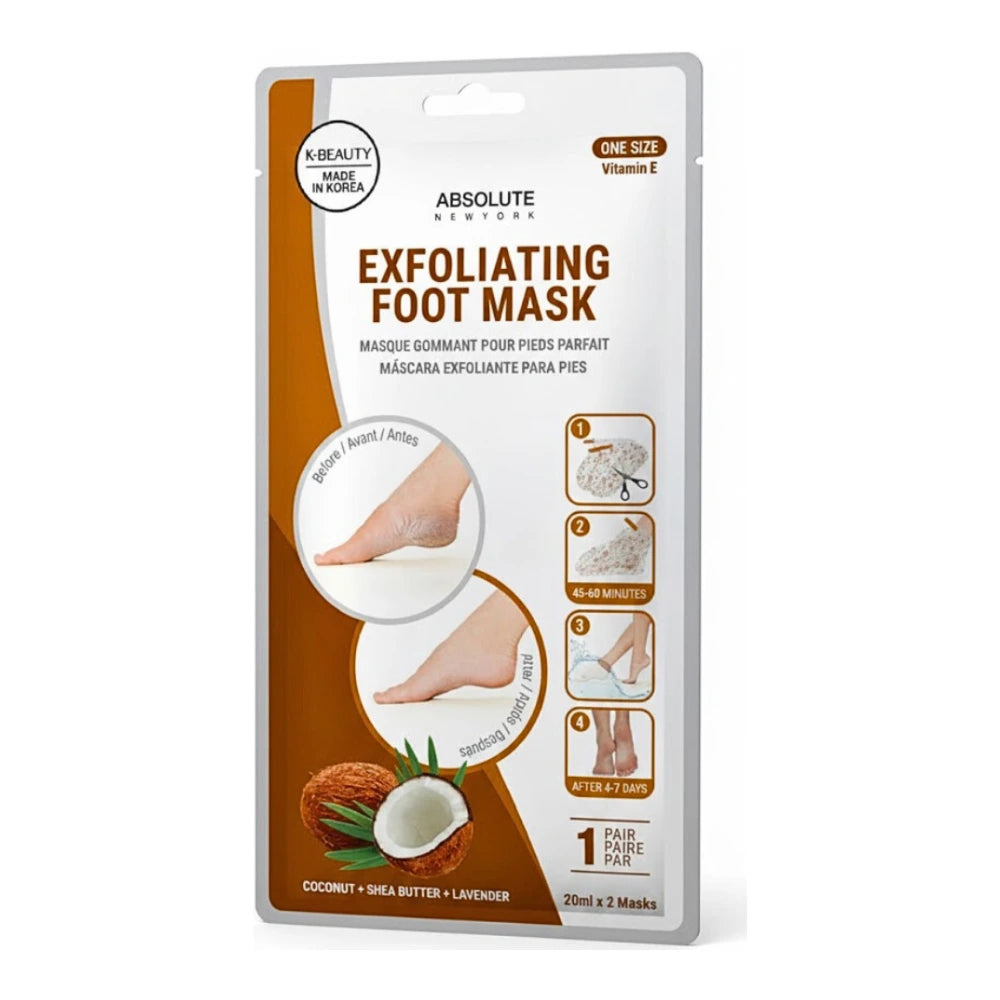 Absolute New York masque exfoliant pieds coco karité lavande - sachet