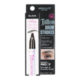 Absolute New York Tattoo Brow Strokes Black dans son emballage