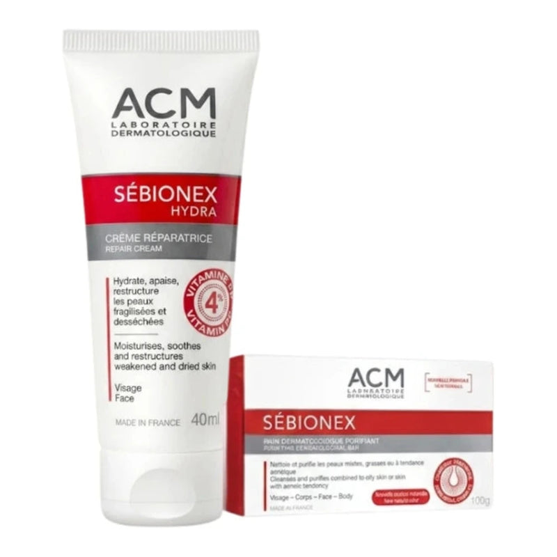 ACM Sebionex Hydra Creme Reparatrice+Pain Dermato Purifiant Duo Pack