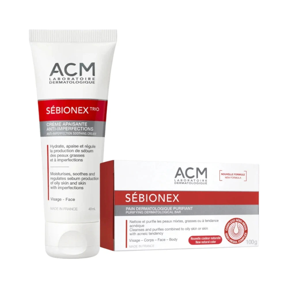 ACM Sébionex Trio Crème Apaisante et Pain Dermatologique – duo
