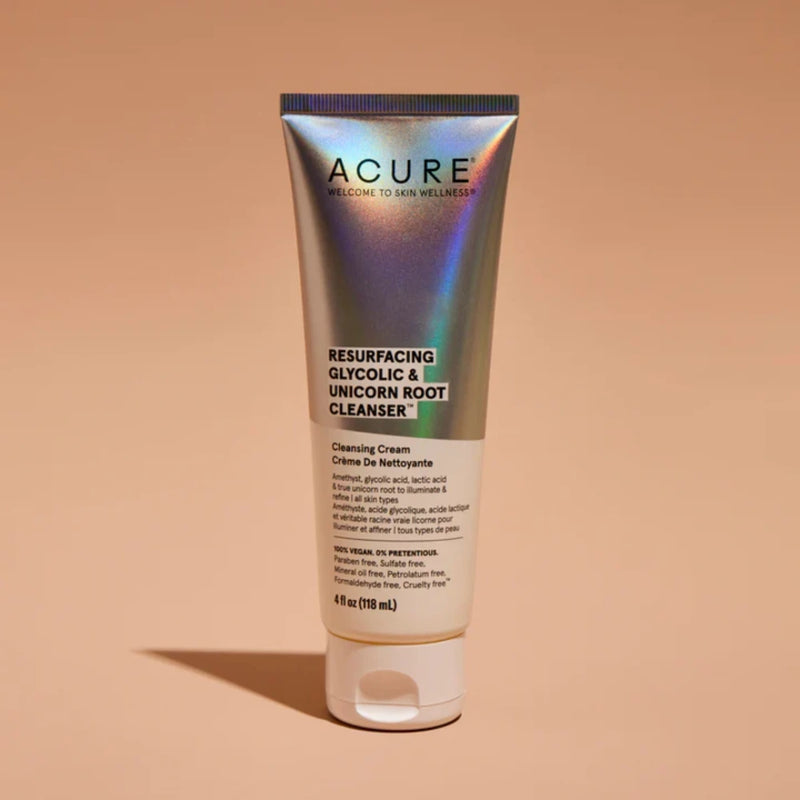 Acure غسول Resurfacing بحمض الجليكوليك وجذر اليونيكورن 118 مل